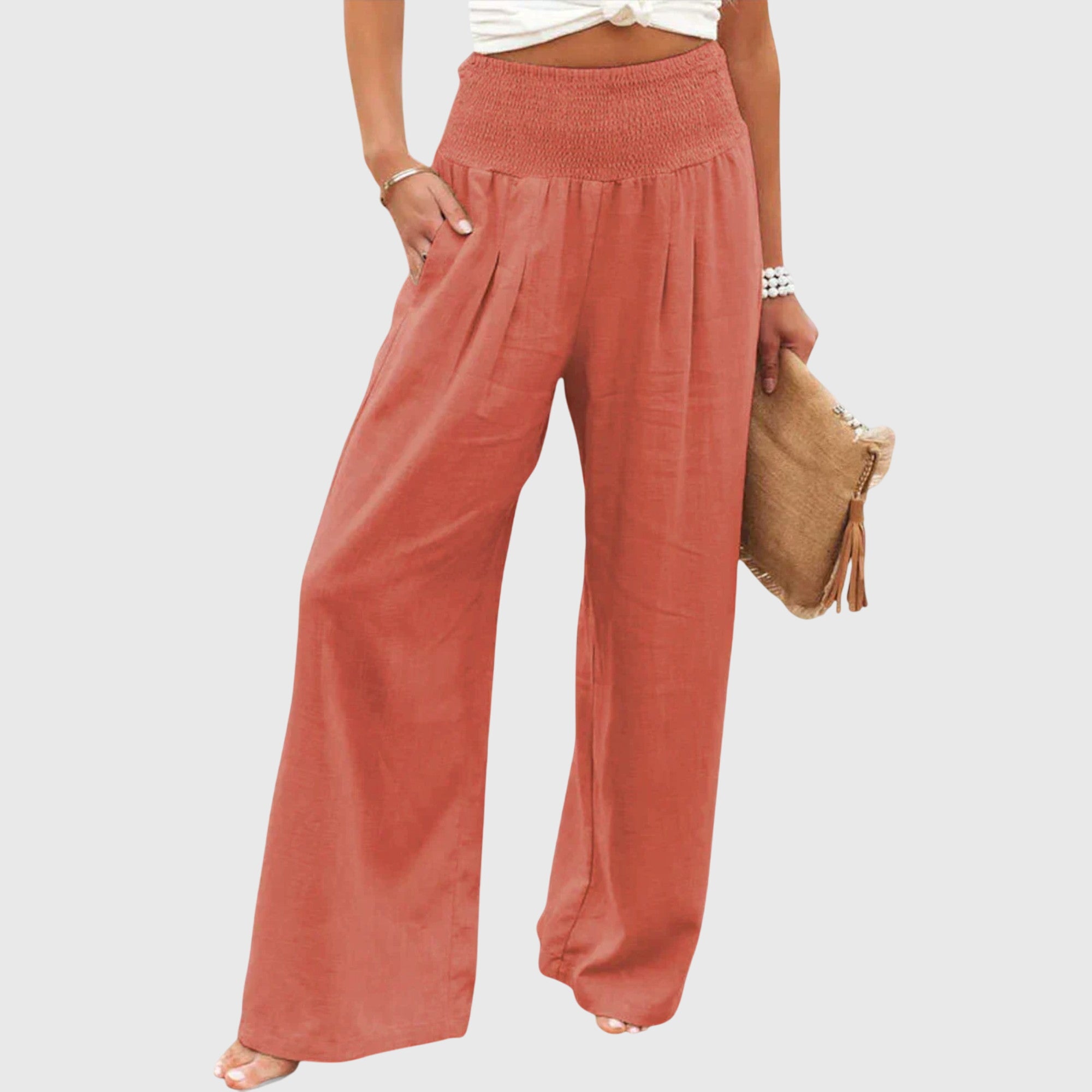 Women's Wide Leg Pants Polyester Comfortable Design | Casual Wear