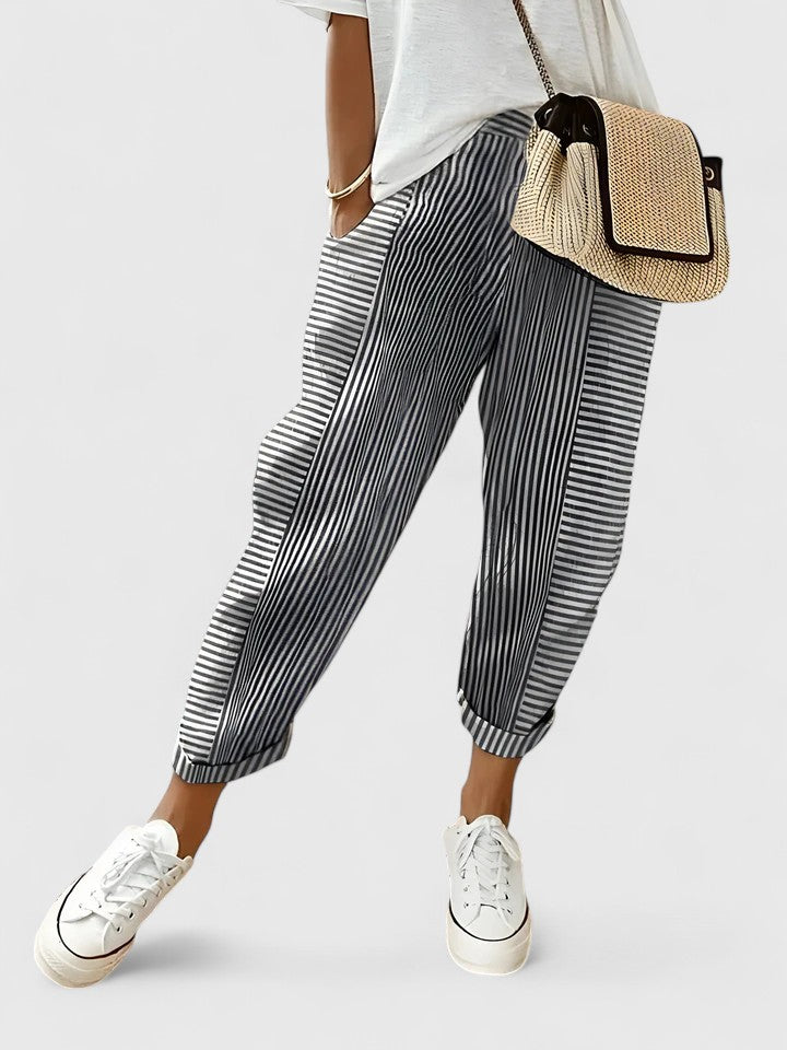 Women's Pants Relaxed Fit Stretchy Waistband Soft Fabric Casual