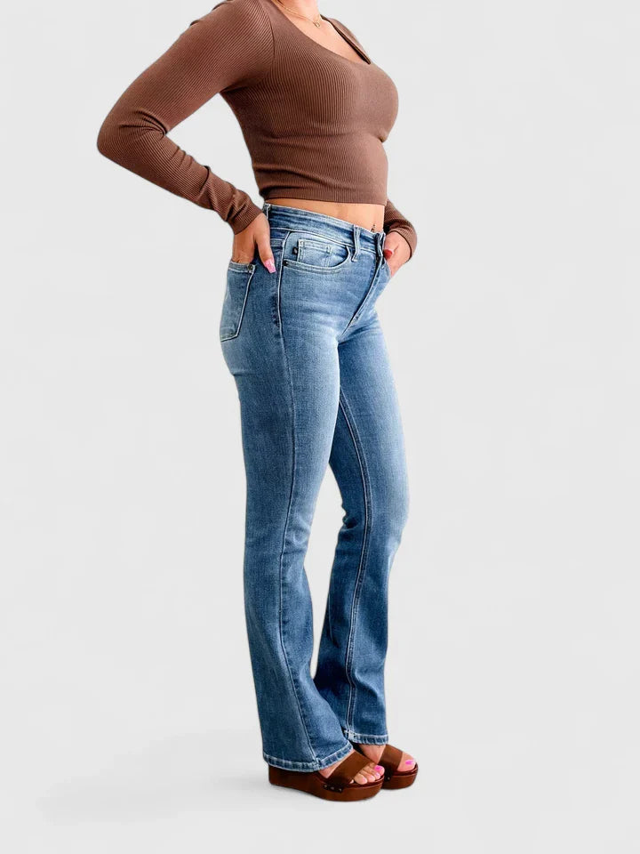 Women's Bootcut Pants Stretch Fabric Comfortable Fit