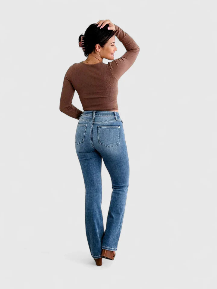 Women's Bootcut Pants Stretch Fabric Comfortable Fit