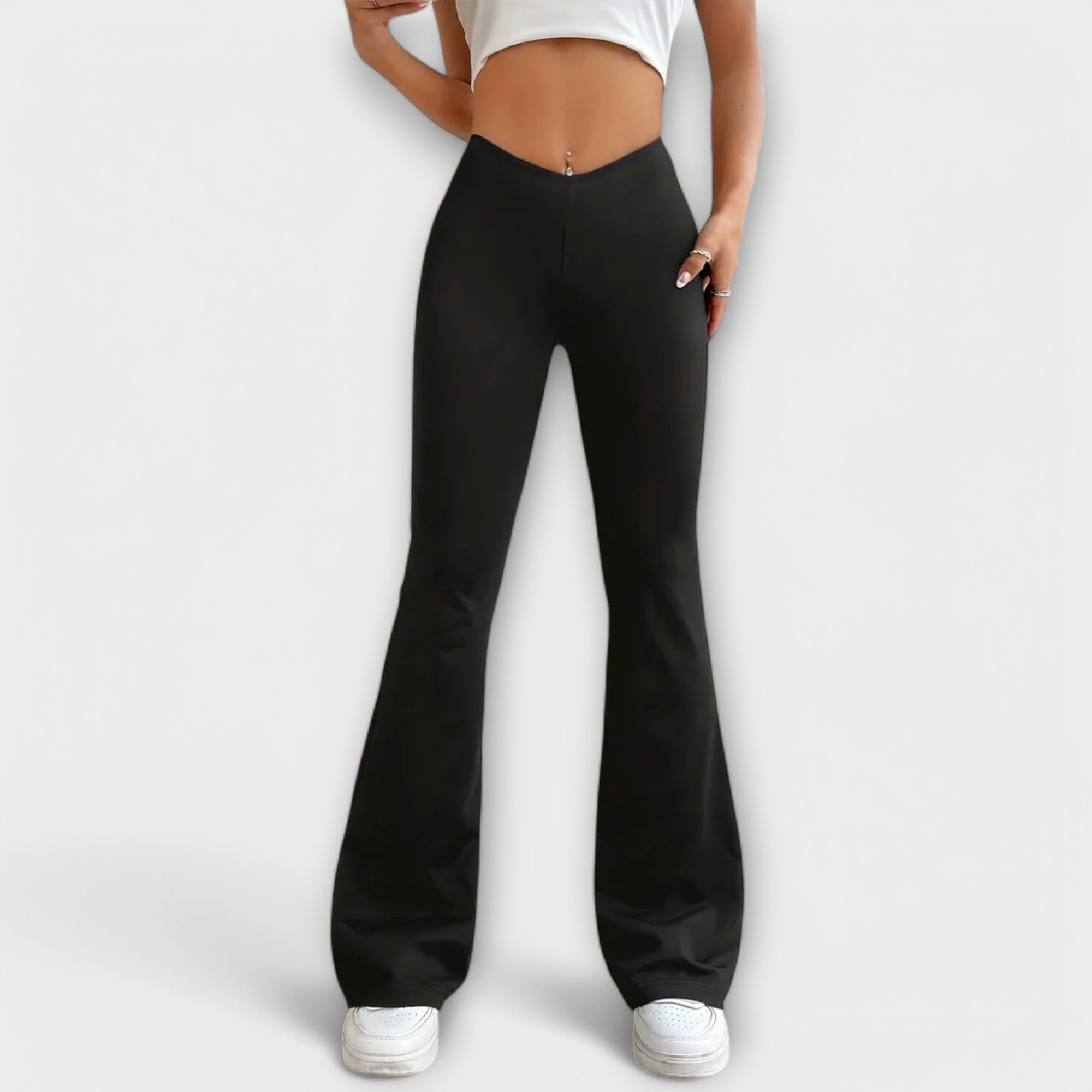 Women's Flared Leg Pants Casual Stylish Design
