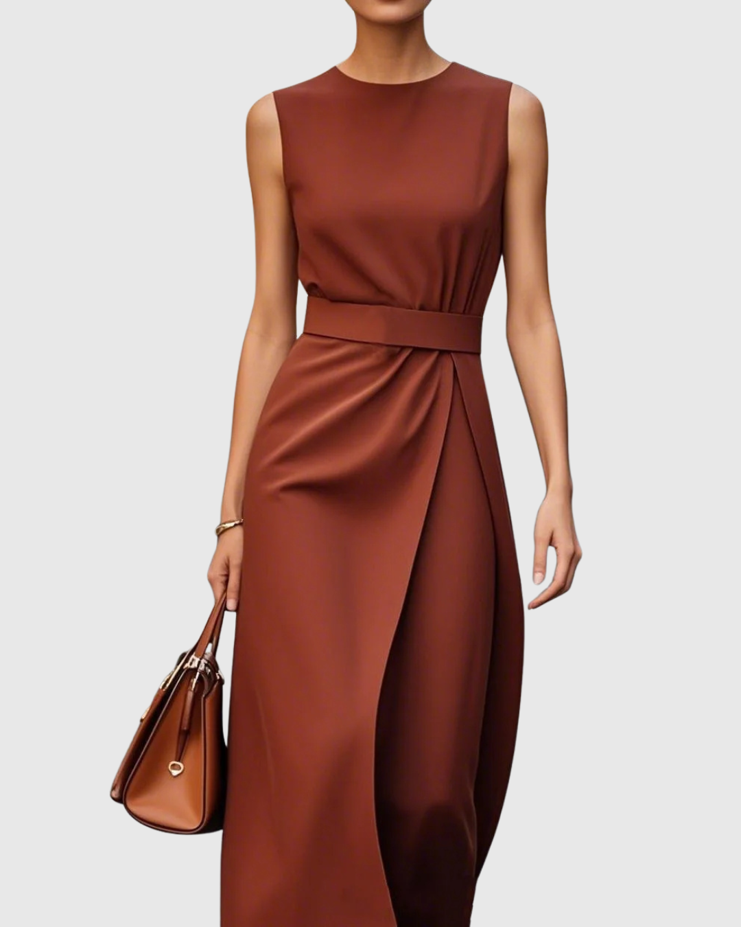 Women's Sleeveless Round Neck Dress | Casual Summer Style
