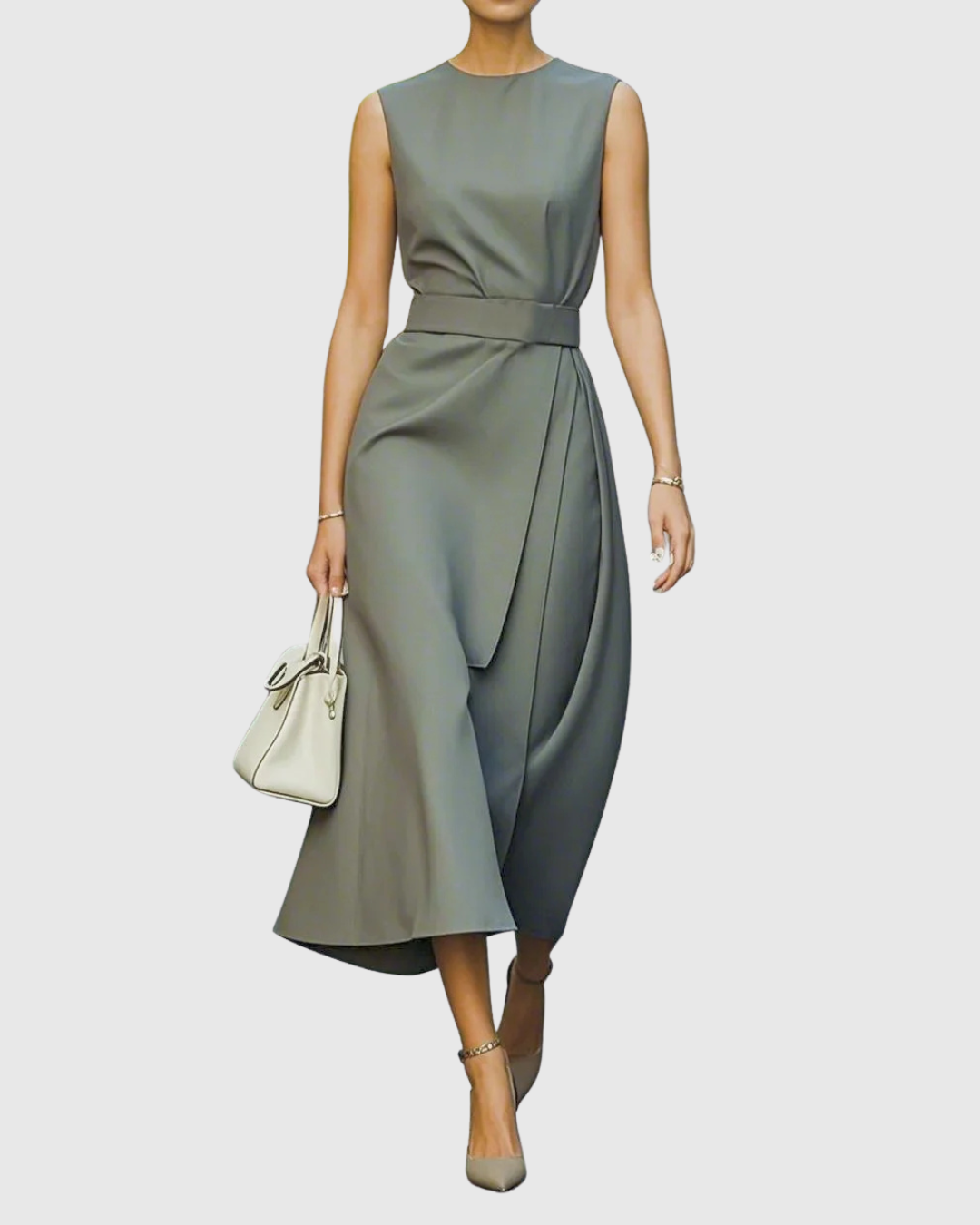 Women's Sleeveless Round Neck Dress | Casual Summer Style