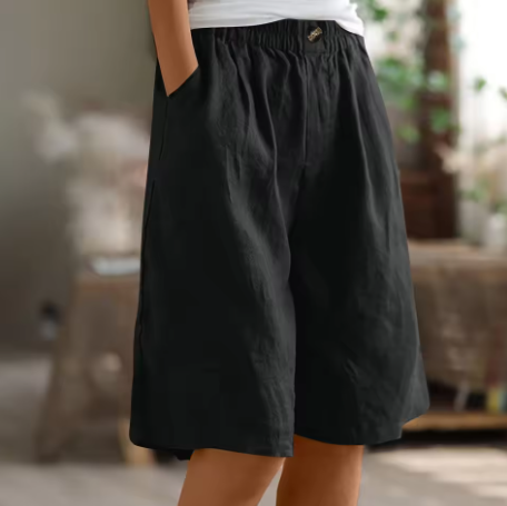 Women's Shorts Relaxed Fit Breathable Mid-Thigh Length Cotton Casual