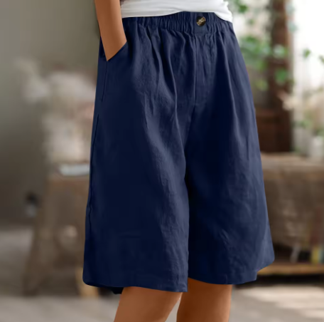 Women's Shorts Relaxed Fit Breathable Mid-Thigh Length Cotton Casual