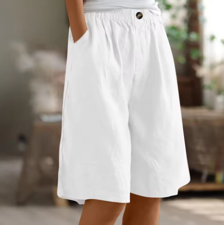 Women's Shorts Relaxed Fit Breathable Mid-Thigh Length Cotton Casual
