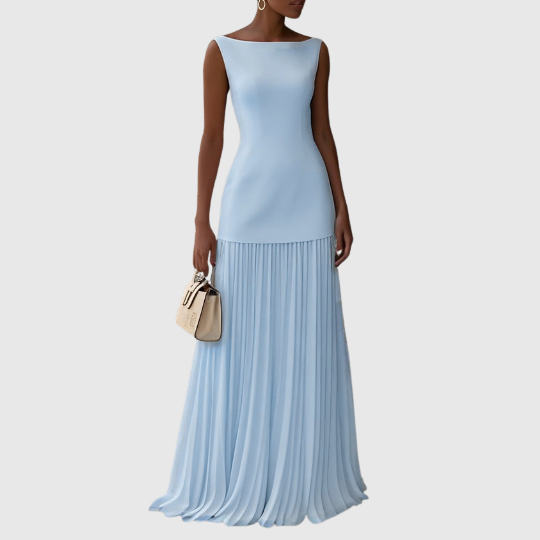 Women's Formal Pleated Sleeveless Dress