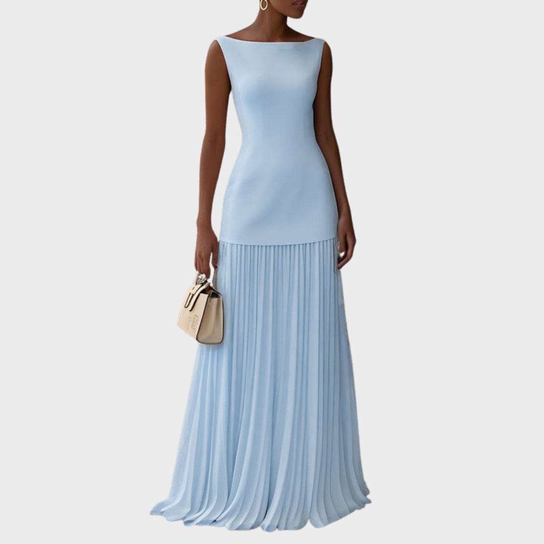 Women's Formal Pleated Sleeveless Dress
