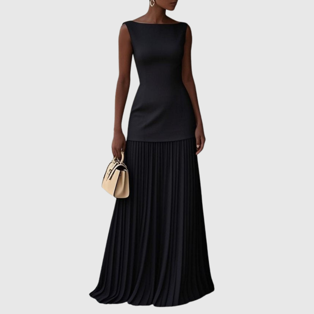 Women's Formal Pleated Sleeveless Dress
