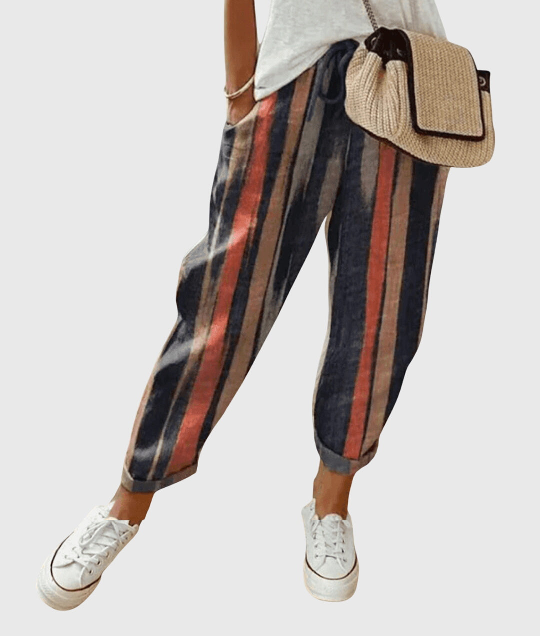 Women's Summer Pants Relaxed Fit Adjustable Waist Casual Design