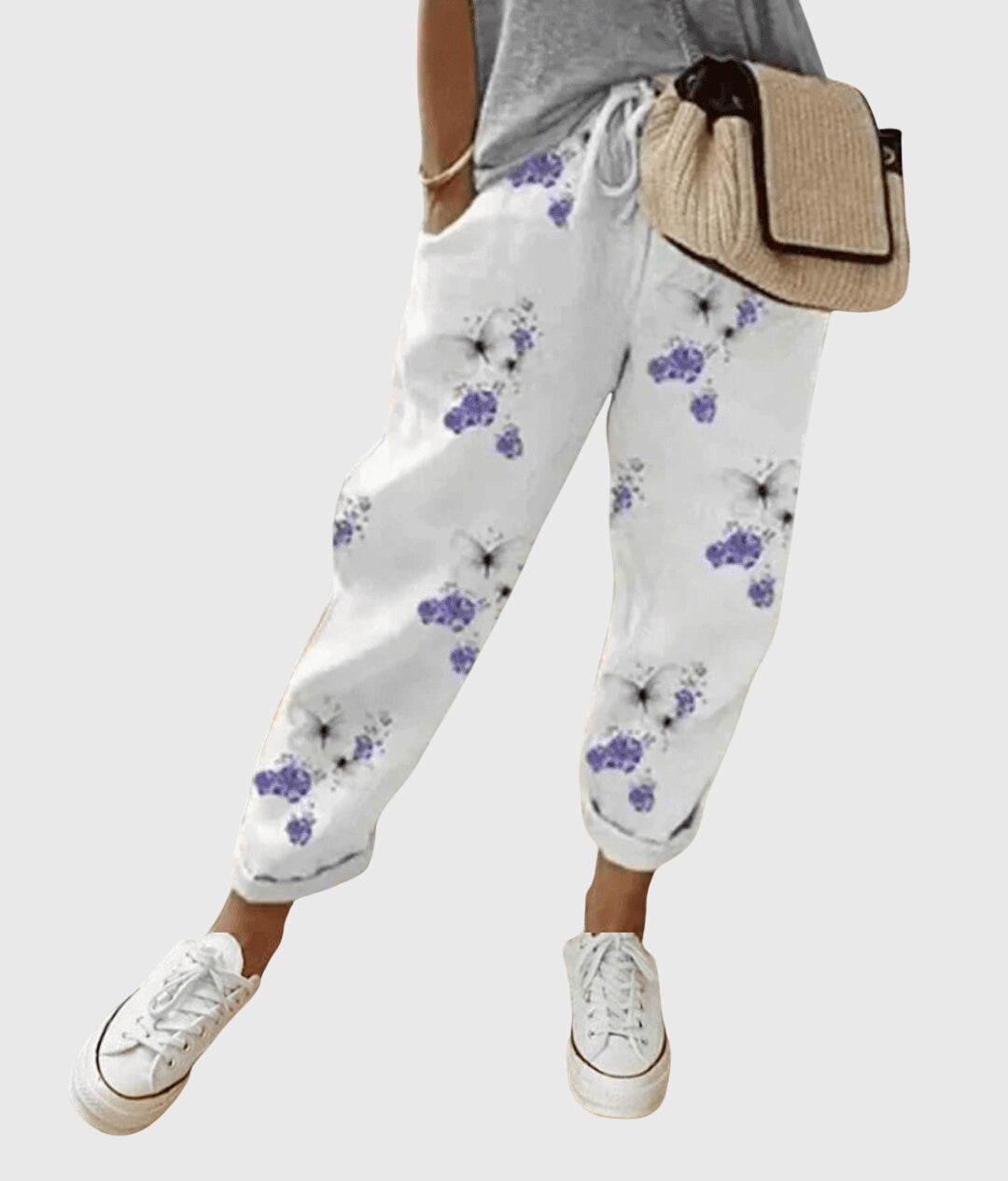Women's Summer Pants Relaxed Fit Adjustable Waist Casual Design