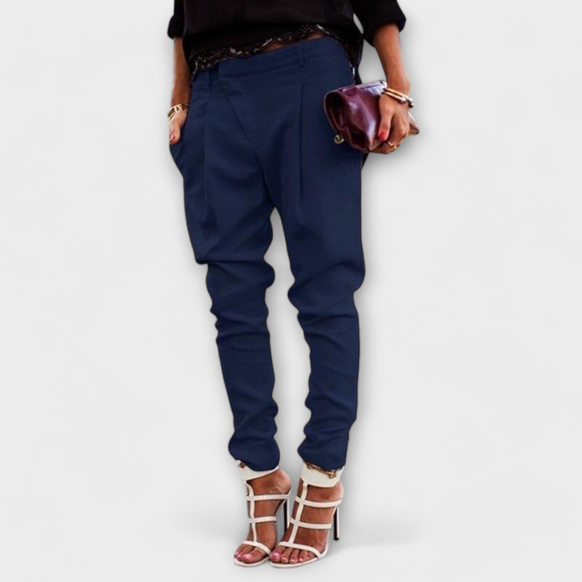Women's Trousers Flattering Cut Versatile Design Polyester Casual