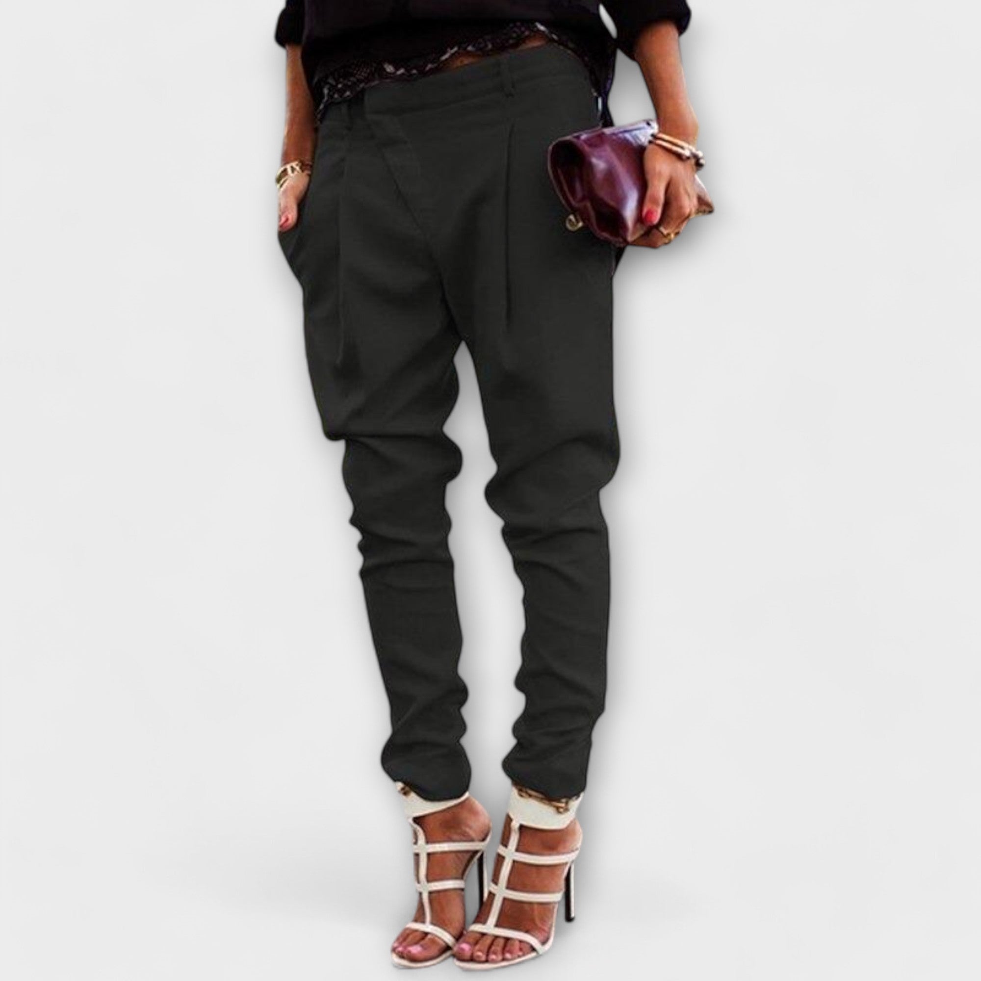 Women's Trousers Flattering Cut Versatile Design Polyester Casual