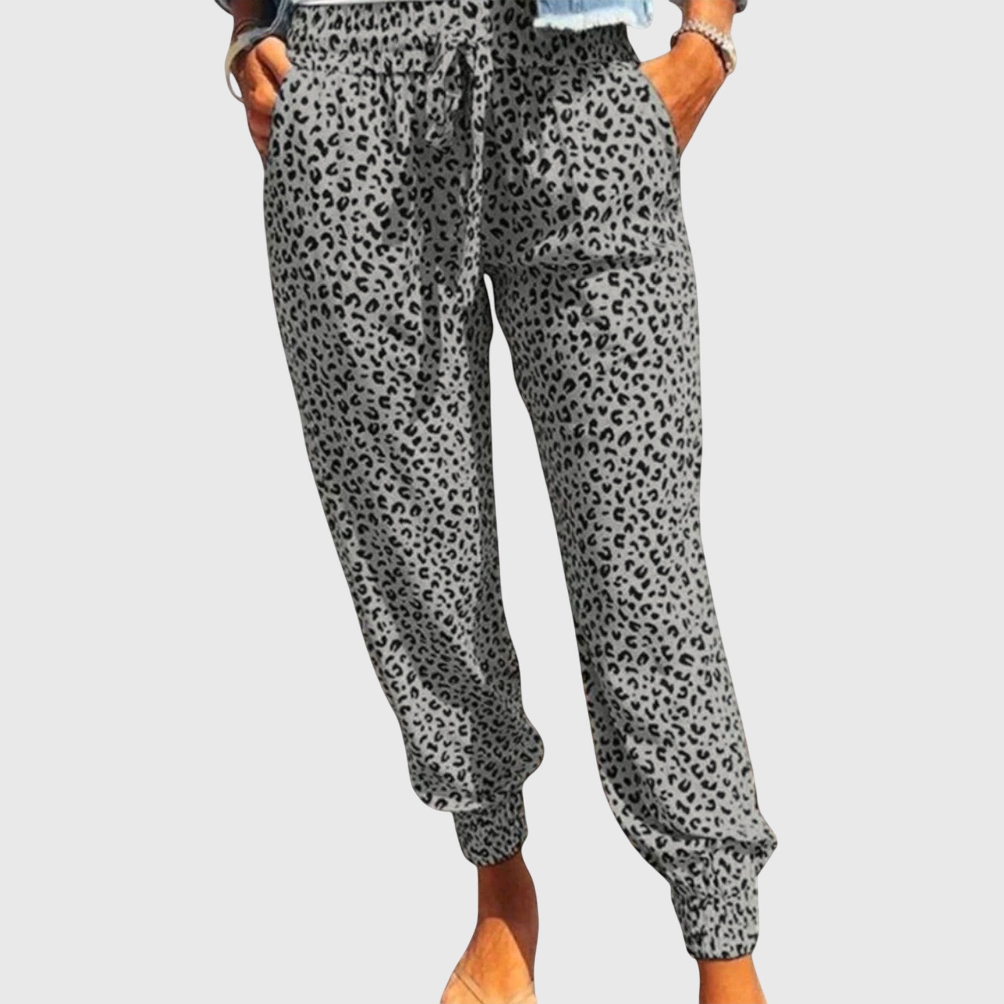 Women's Wide Leg Pants Animal Print Versatile Design Casual Wear