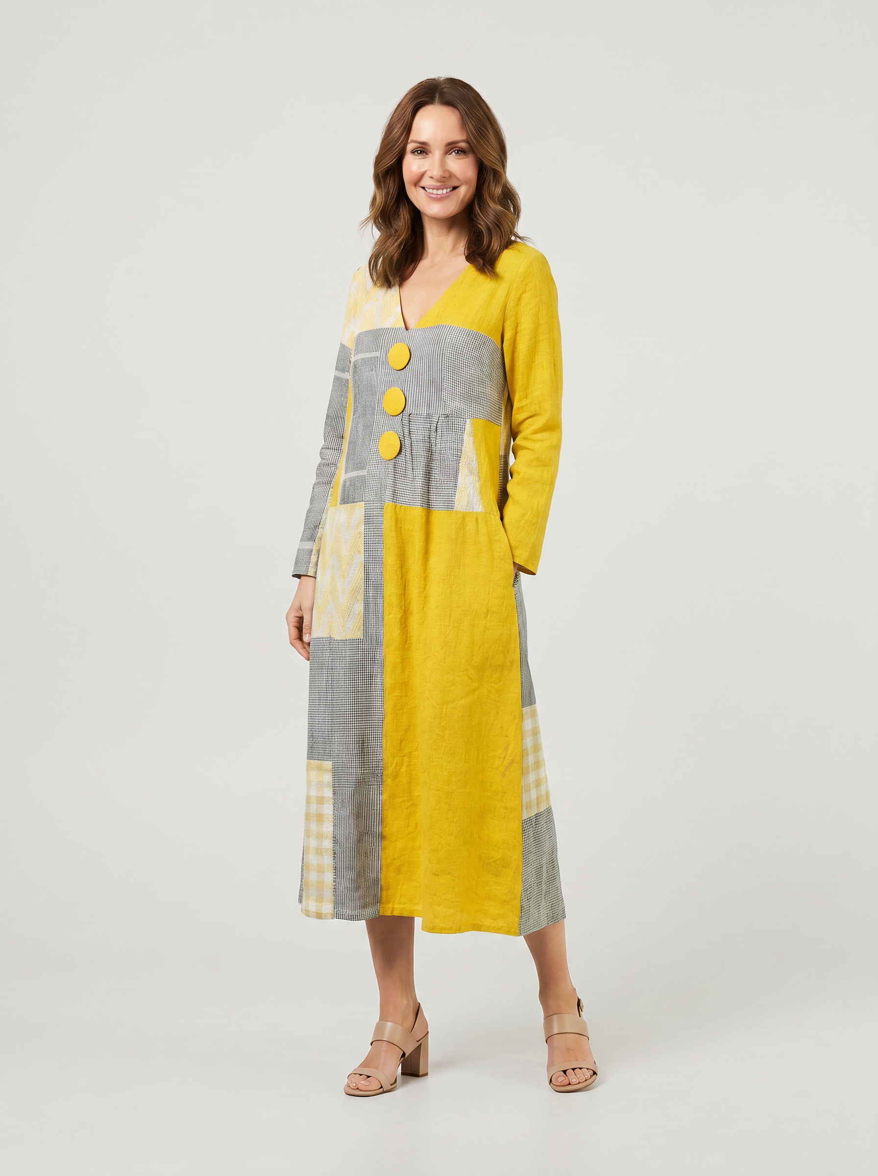 Yellow & Gray|three-quarter