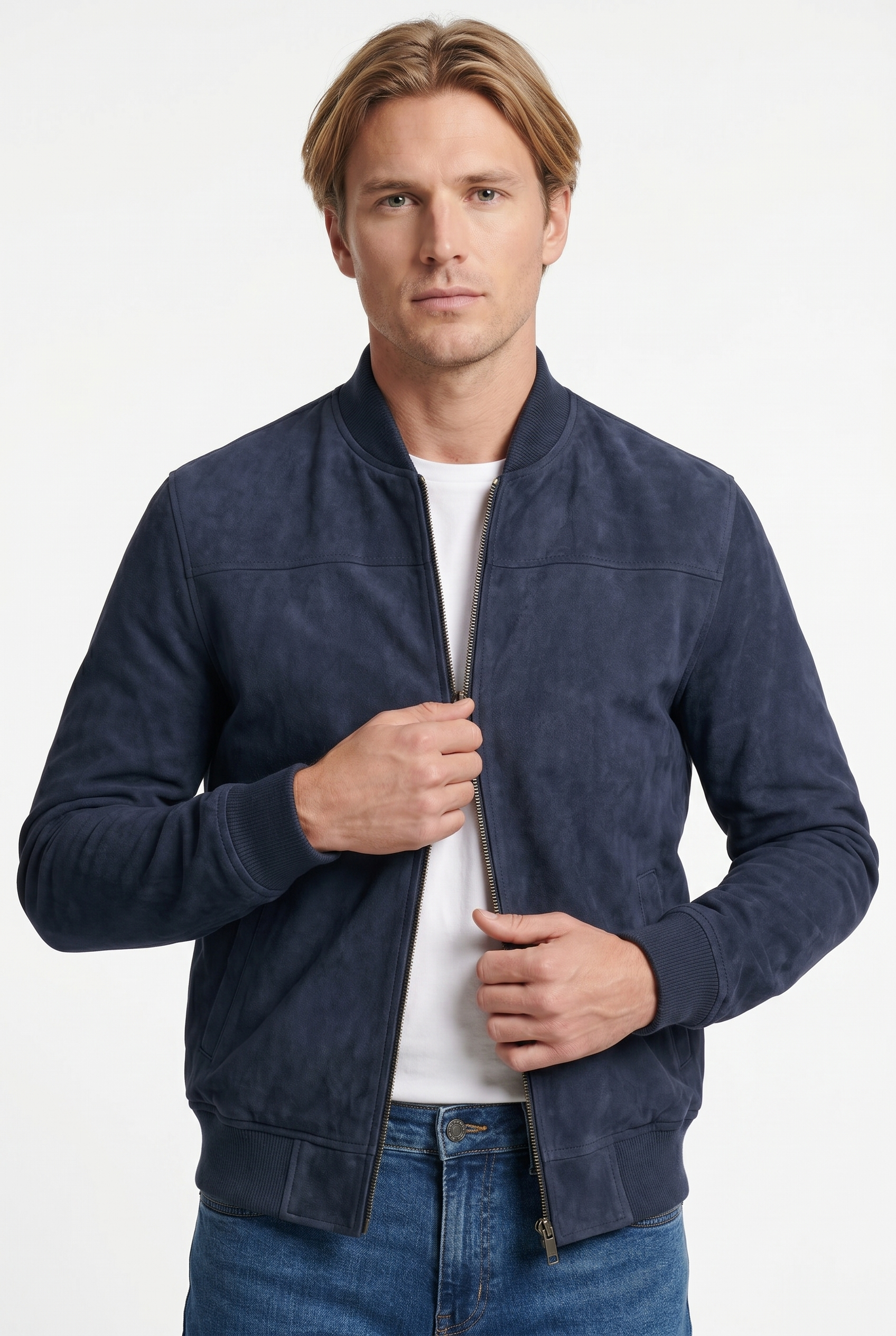 Men's Suede Bomber Jacket | Blackstone London