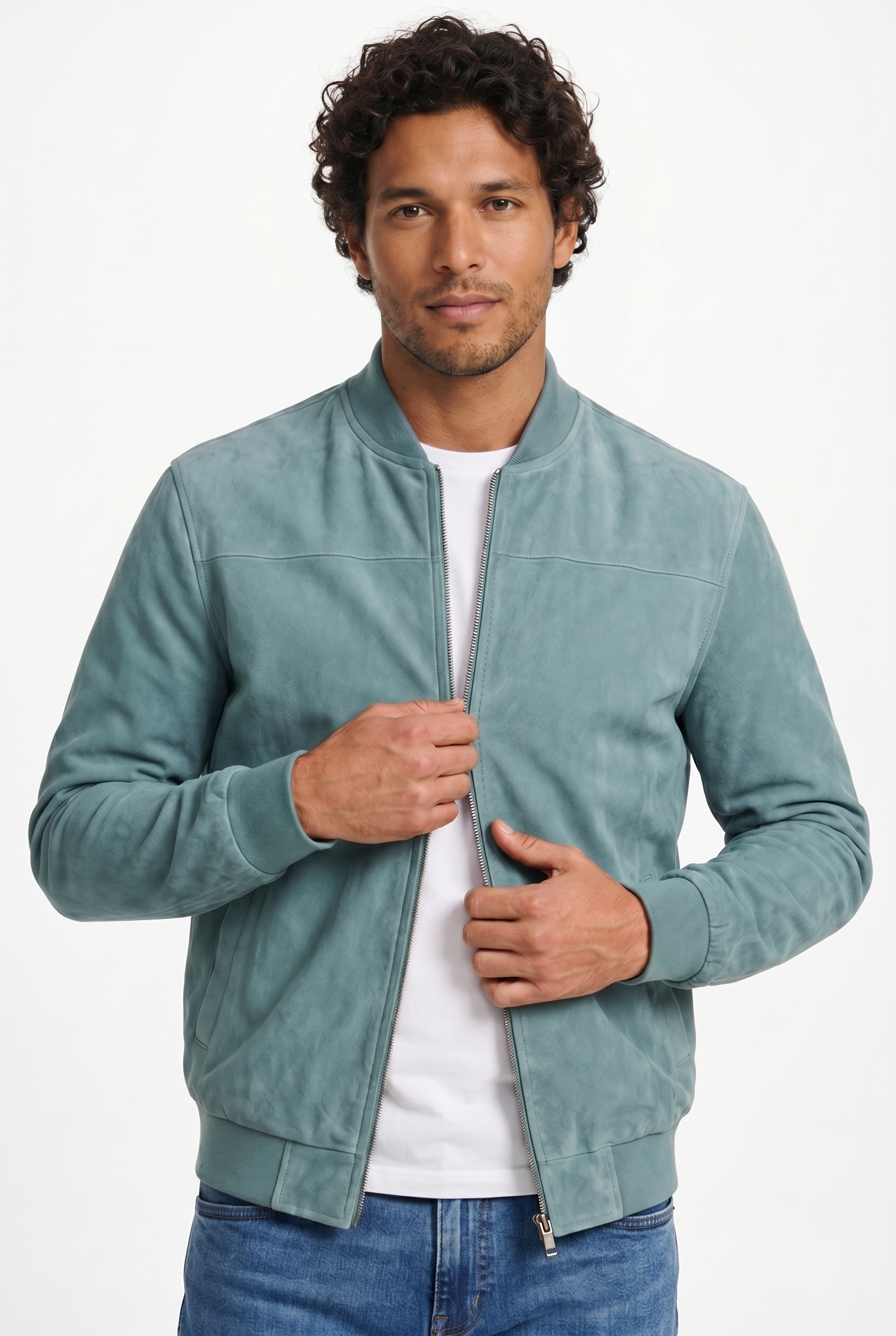Men's Suede Bomber Jacket | Blackstone London