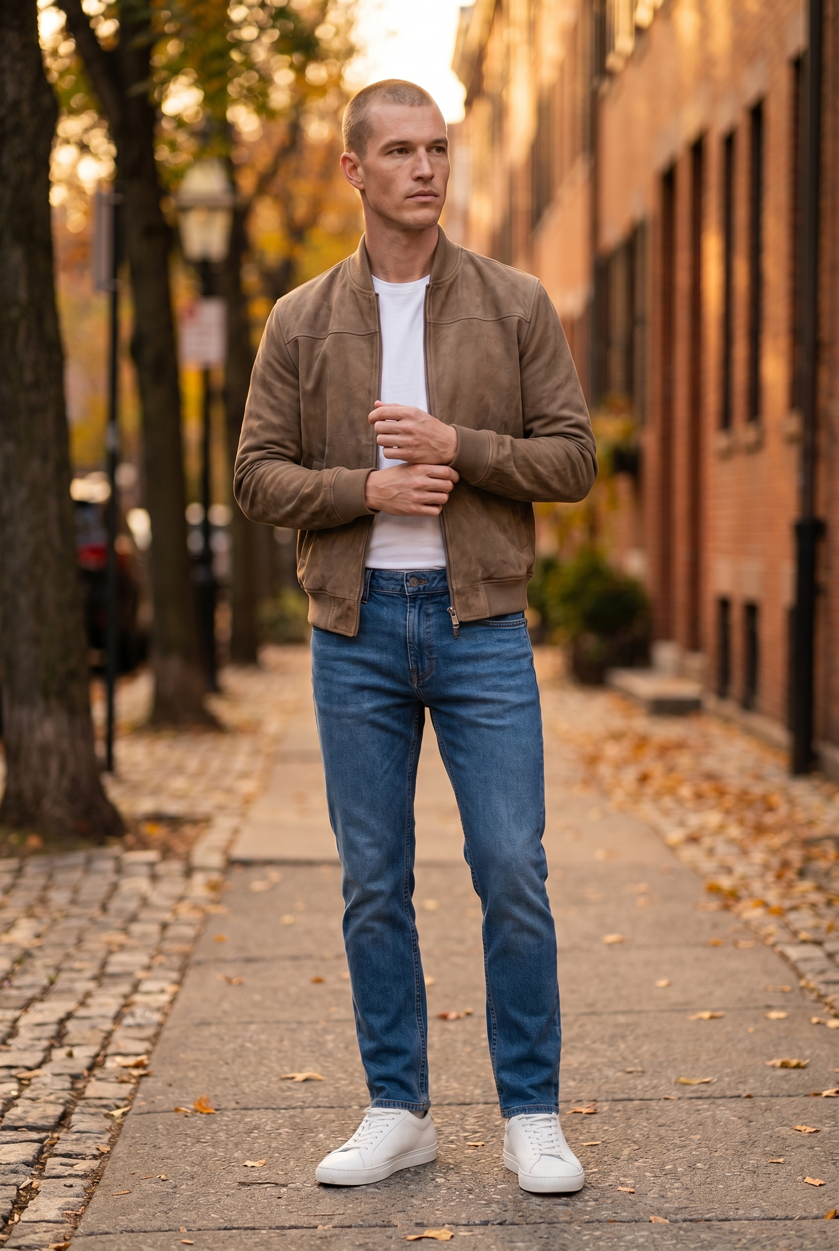 Men's Suede Bomber Jacket | Blackstone London