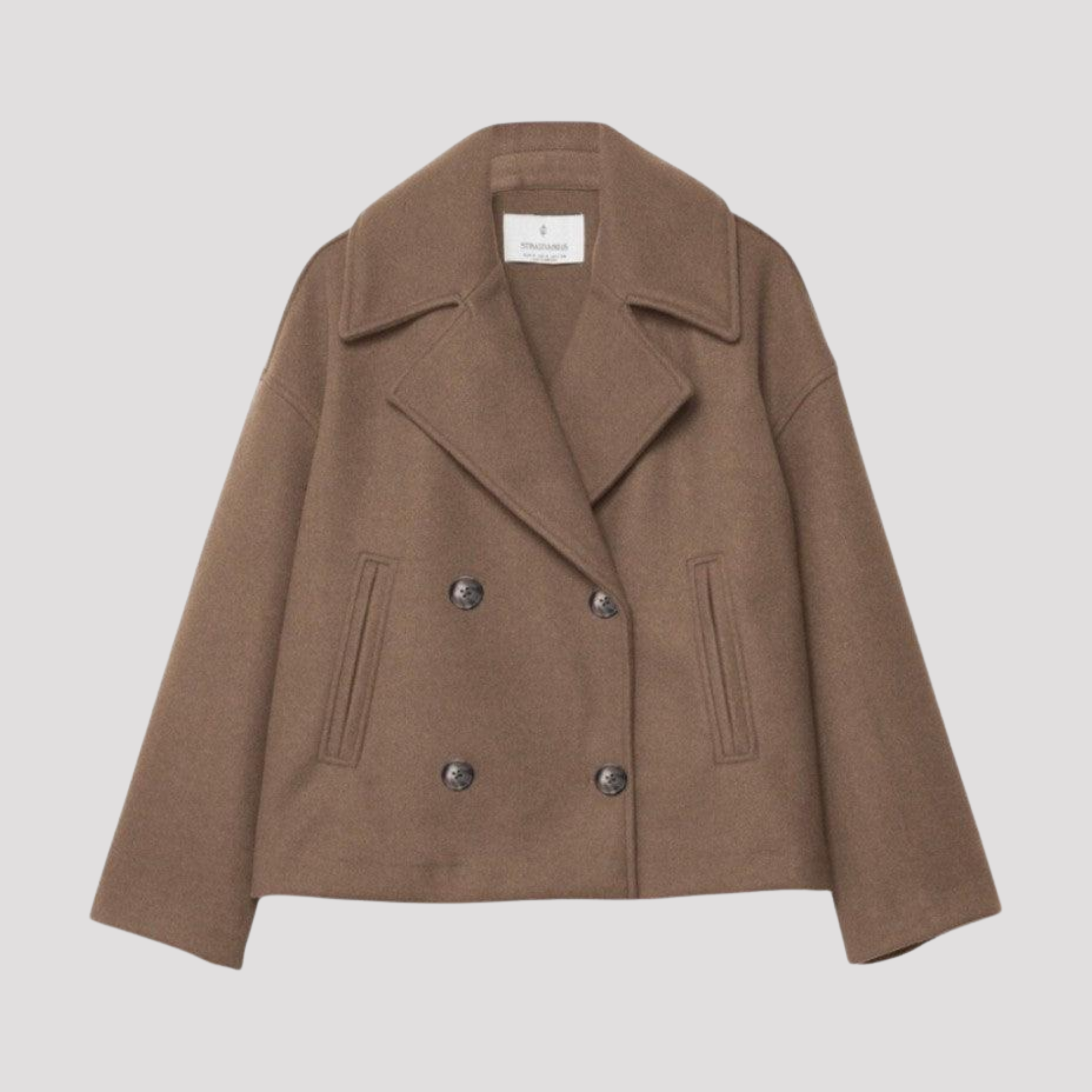 Amelia | Women's Double Breasted Cropped Peacoat