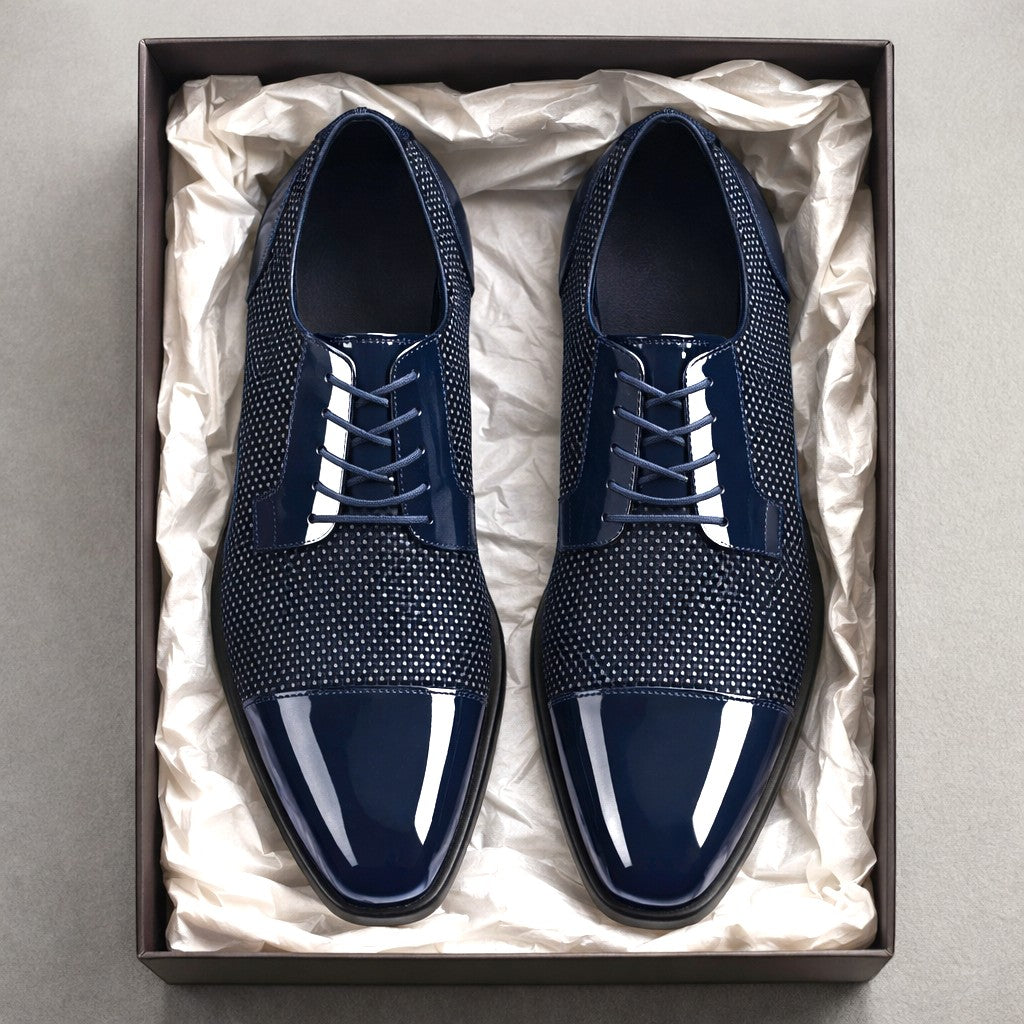 PATENT CAP TOE OXFORD FOR MEN