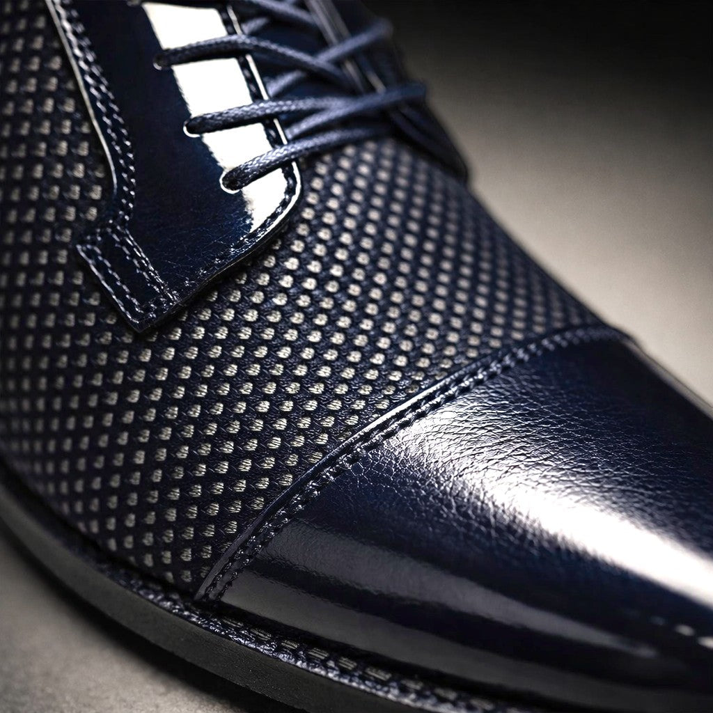 PATENT CAP TOE OXFORD FOR MEN