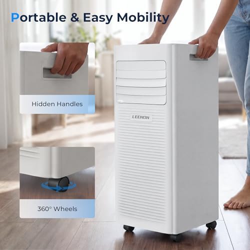 9000 BTU Portable Air Conditioner Dehumidifier Fan