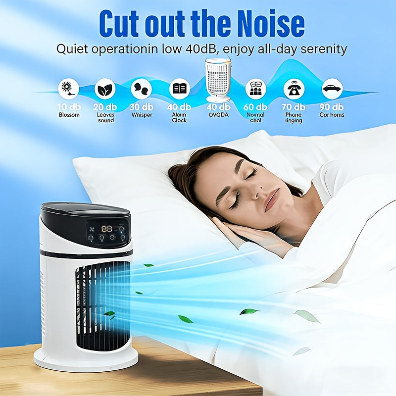 Portable Mist Cooling Fan - Adjustable, Quiet - Home & Outdoor Use