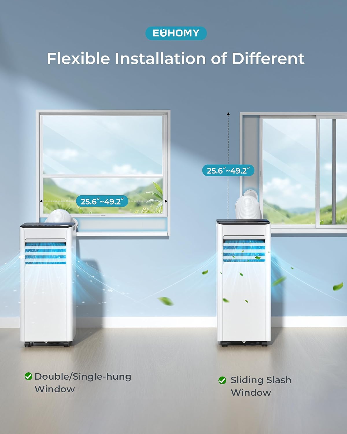 9000 BTU Portable Air Conditioner Dehumidifier Sleep Mode Remote Control