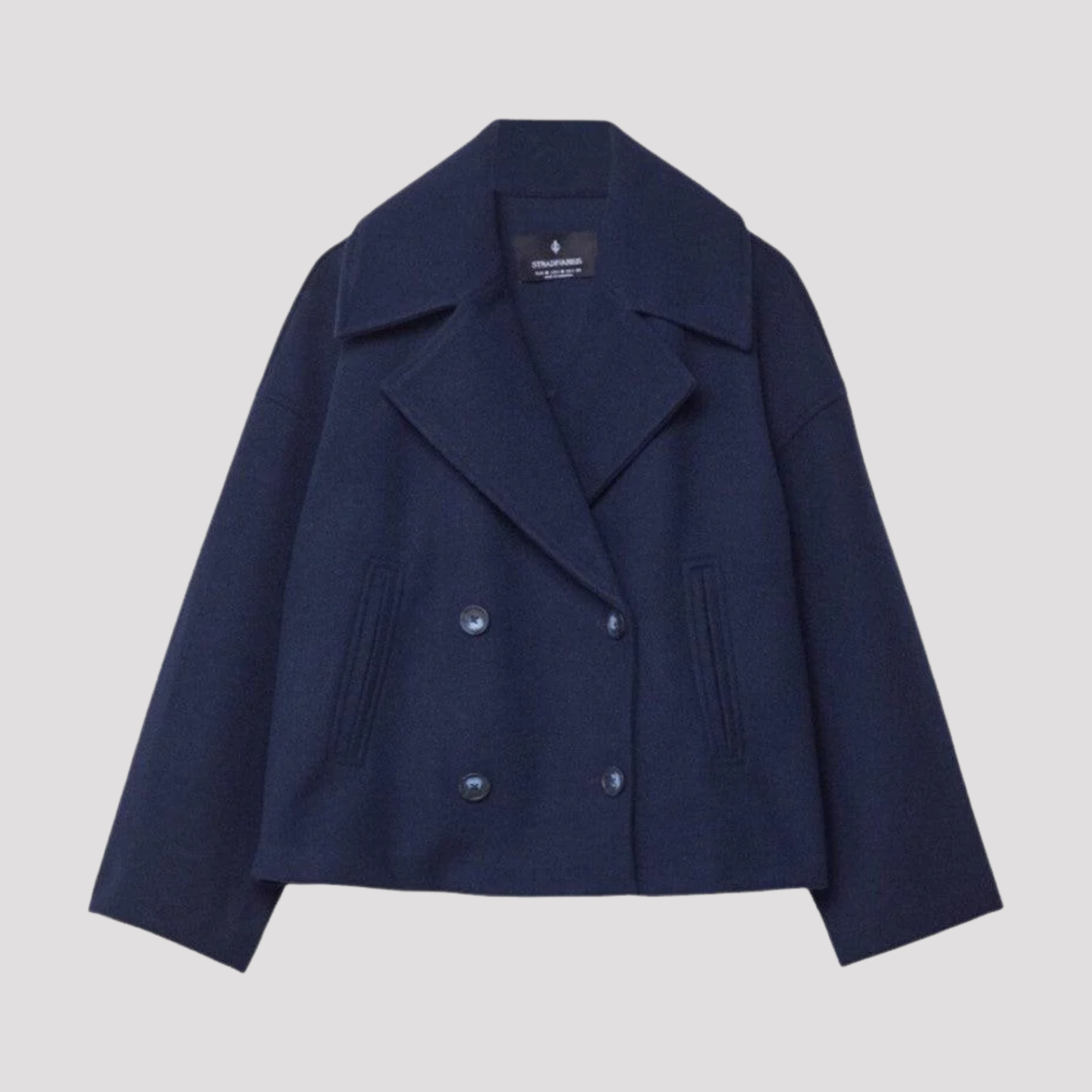 Amelia | Women's Double Breasted Cropped Peacoat