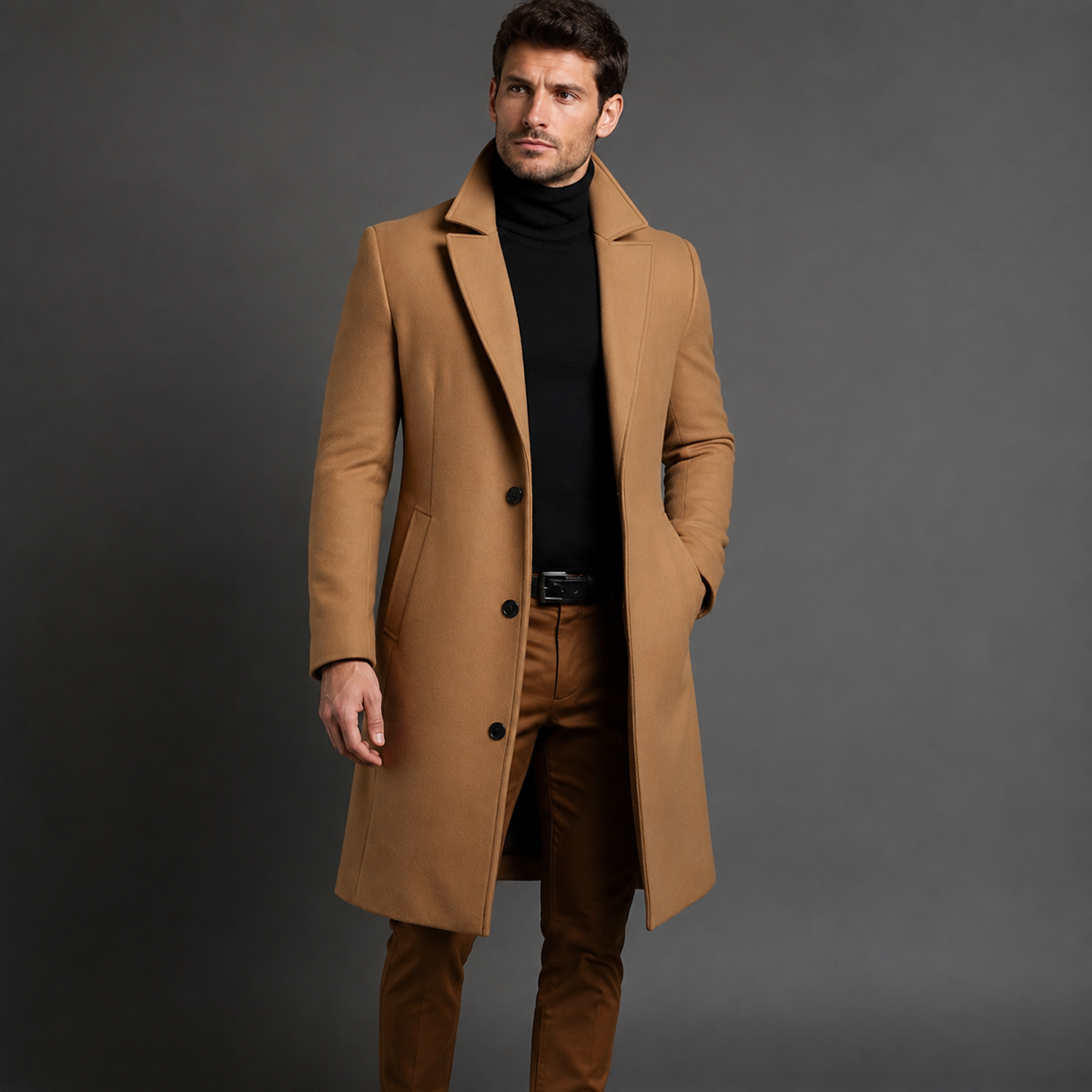 Victor - Tailored Men's Long Coat