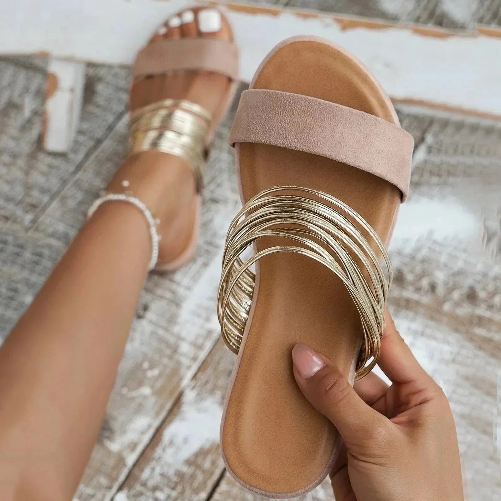 Women's Slip-On Orthopedic Sandals | Suede | Casual Footwear