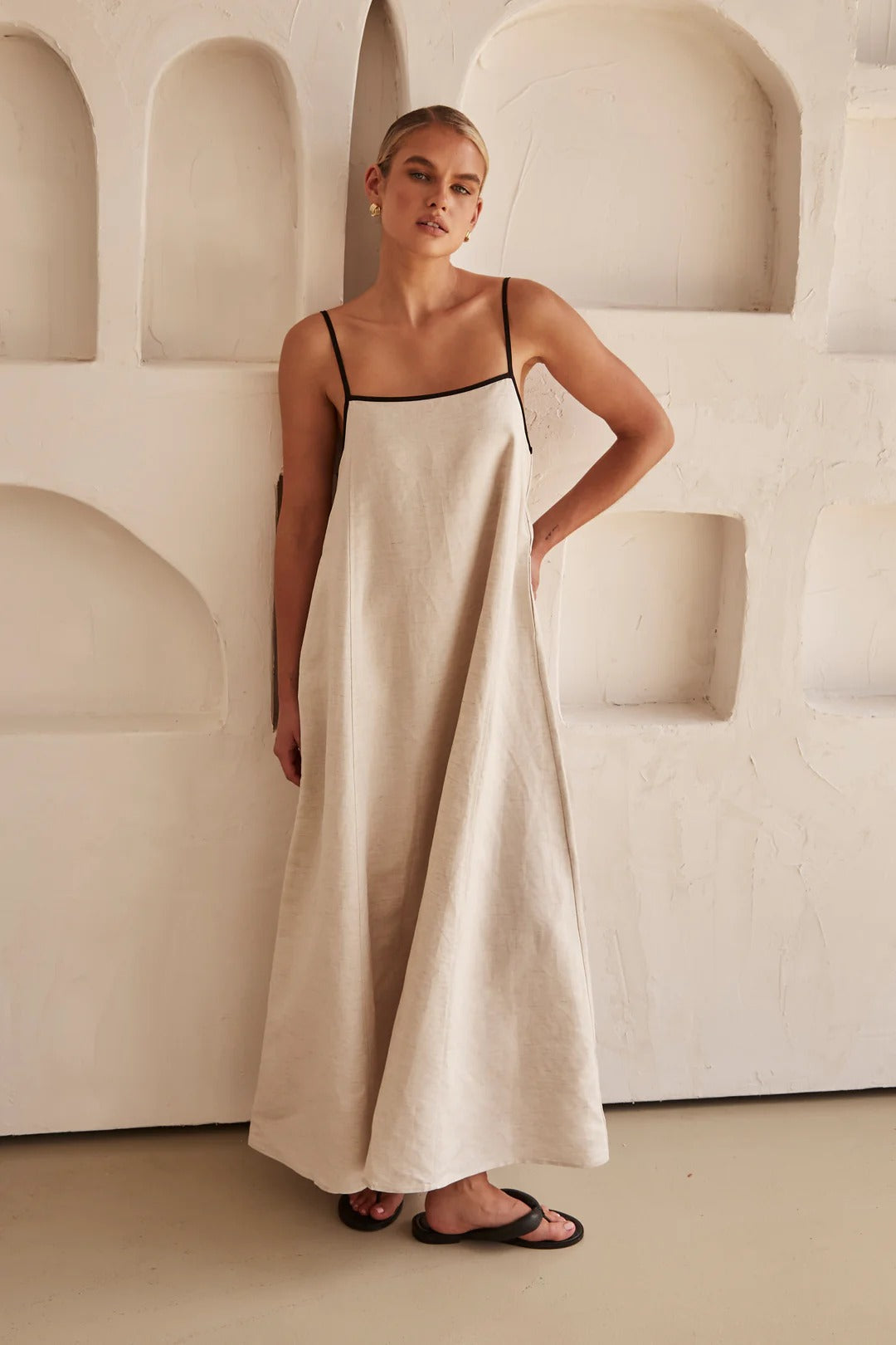Women's Maxi Spaghetti Strap Dress | Summer Style | Amber Color