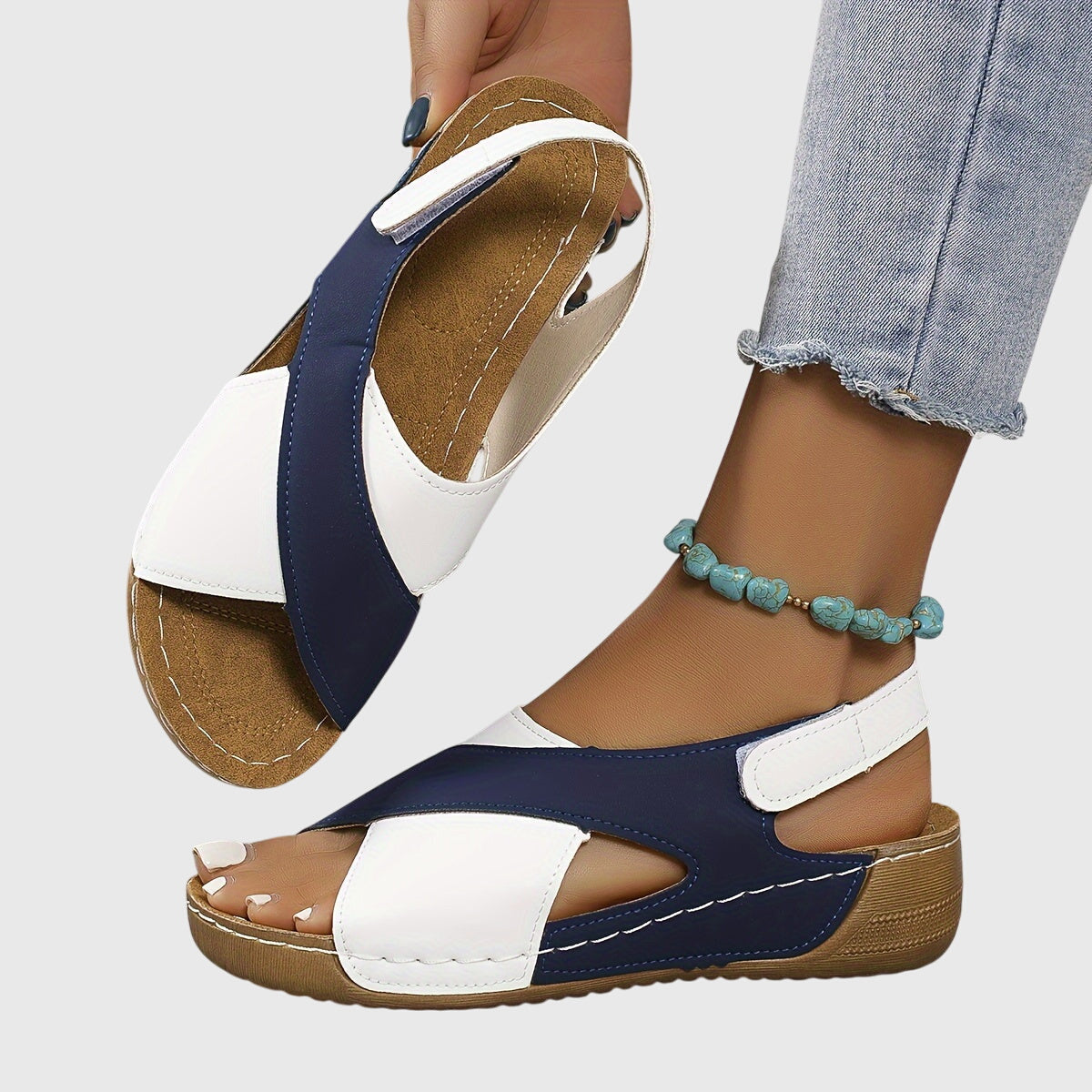 Women's Orthopedic Sandals Adjustable Straps Ergonomic Support Casual Style