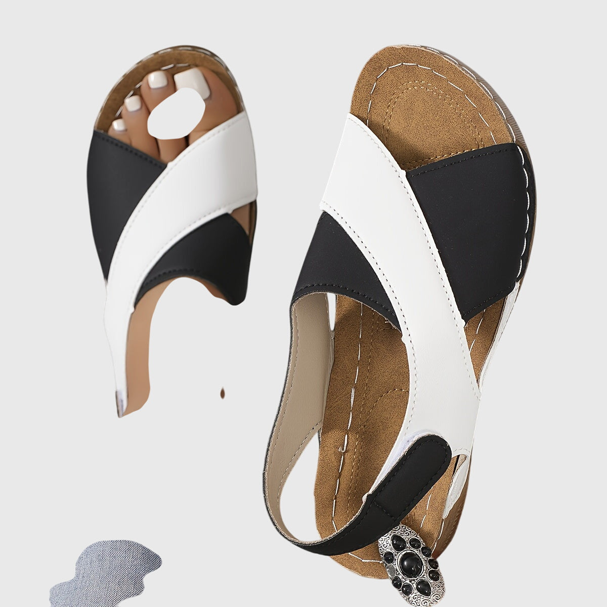 Women's Orthopedic Sandals Adjustable Straps Ergonomic Support Casual Style