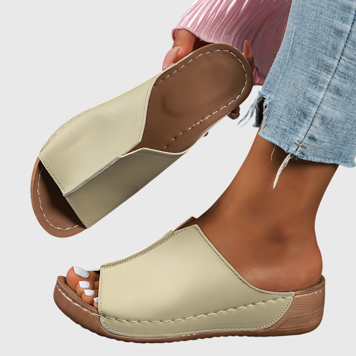 Women's Orthopedic Sandals Open-Toe Adjustable Casual Synthetic