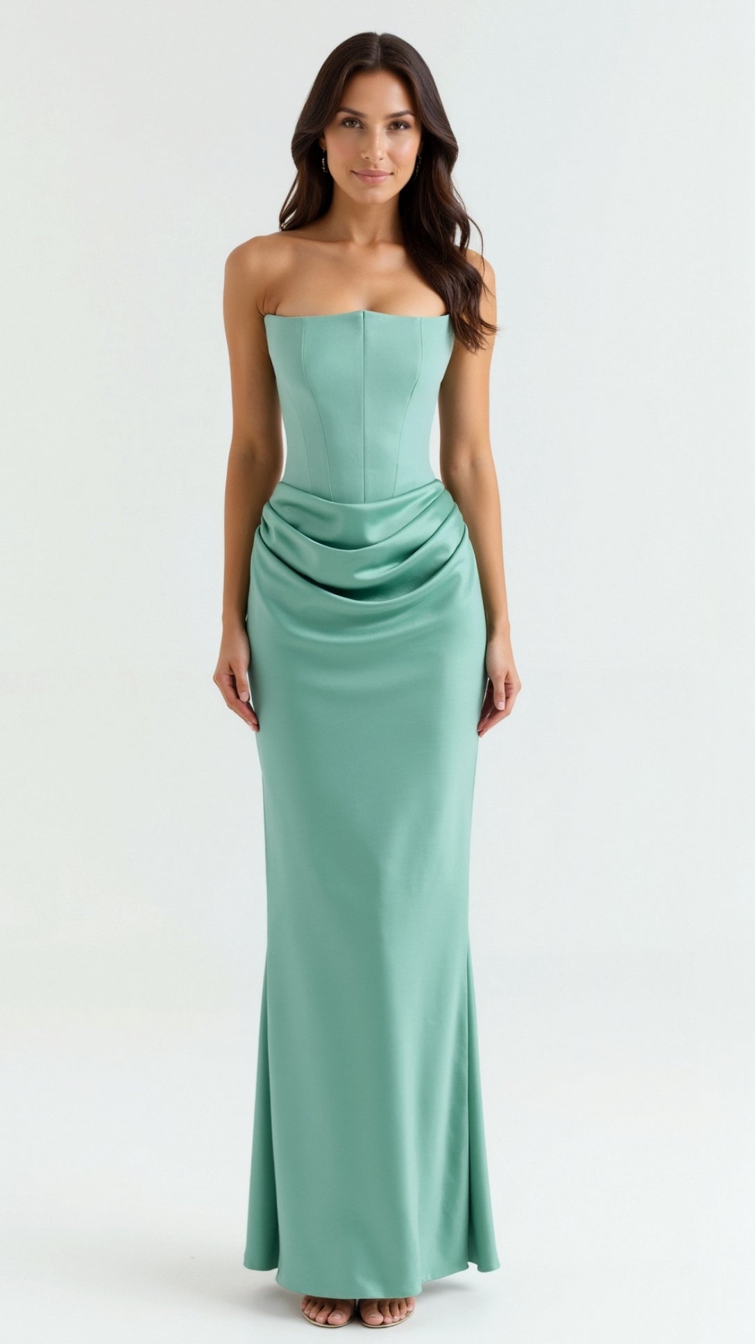Women's Maxi Dress Strapless Column Style Formal Evening Wear