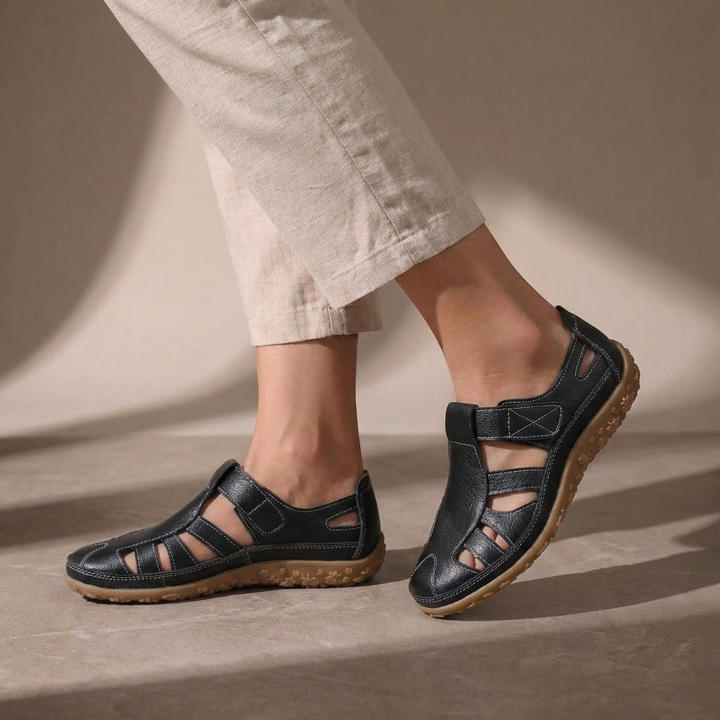 Women's Orthopedic Sandals Adjustable Strap Closed Toe Casual Footwear