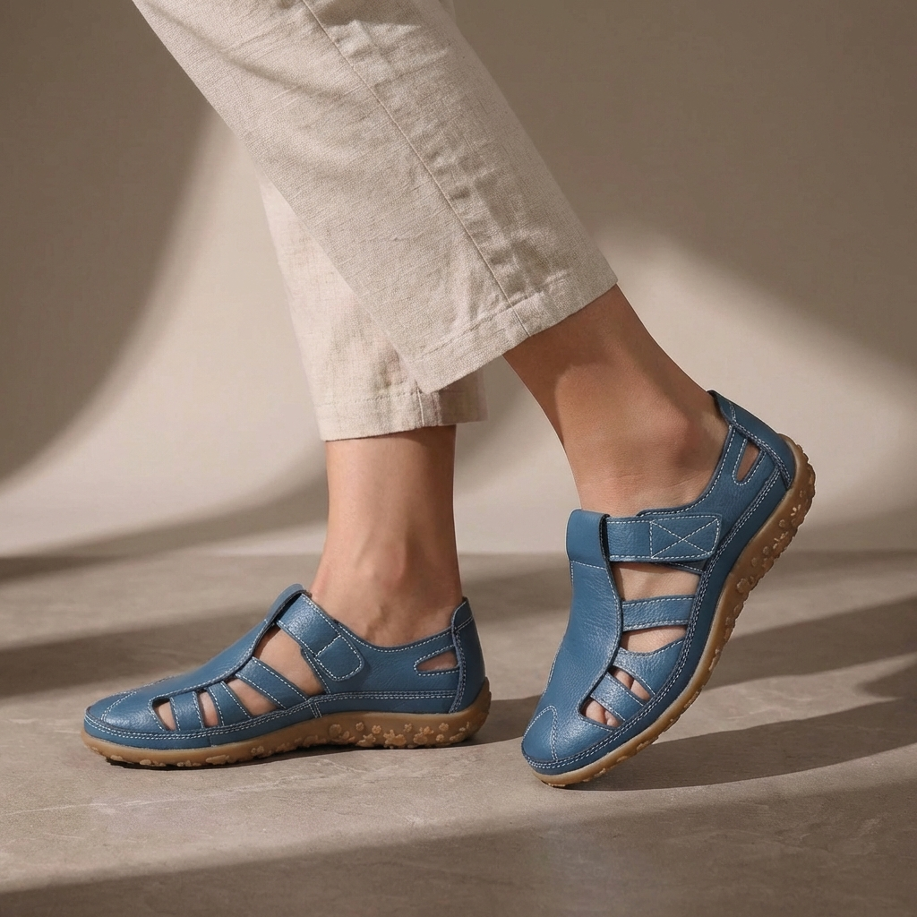 Women's Orthopedic Sandals Adjustable Strap Closed Toe Casual Footwear