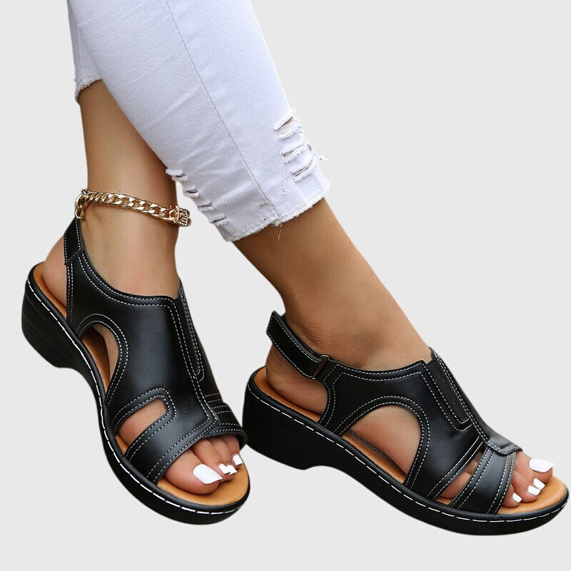 Women's Orthopedic Sandals Adjustable Straps Gel-Infused Sole Casual Footwear