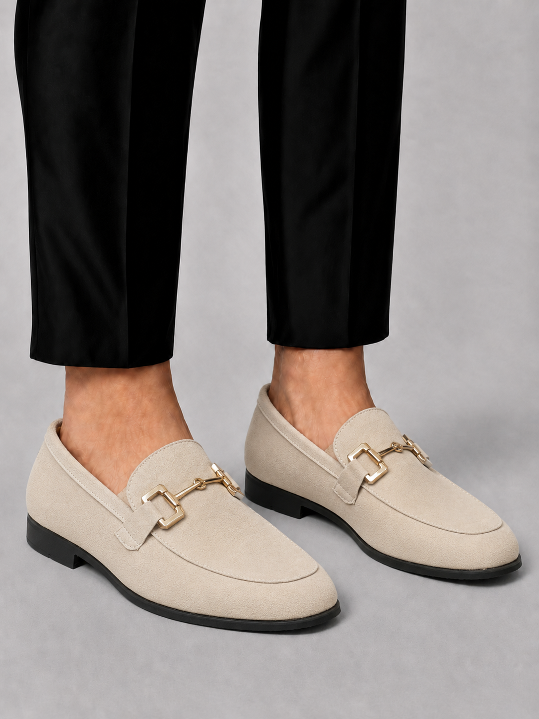 HARRINGTON OXFORD | SUEDE LOAFERS WITH METAL DETAIL FOR MEN