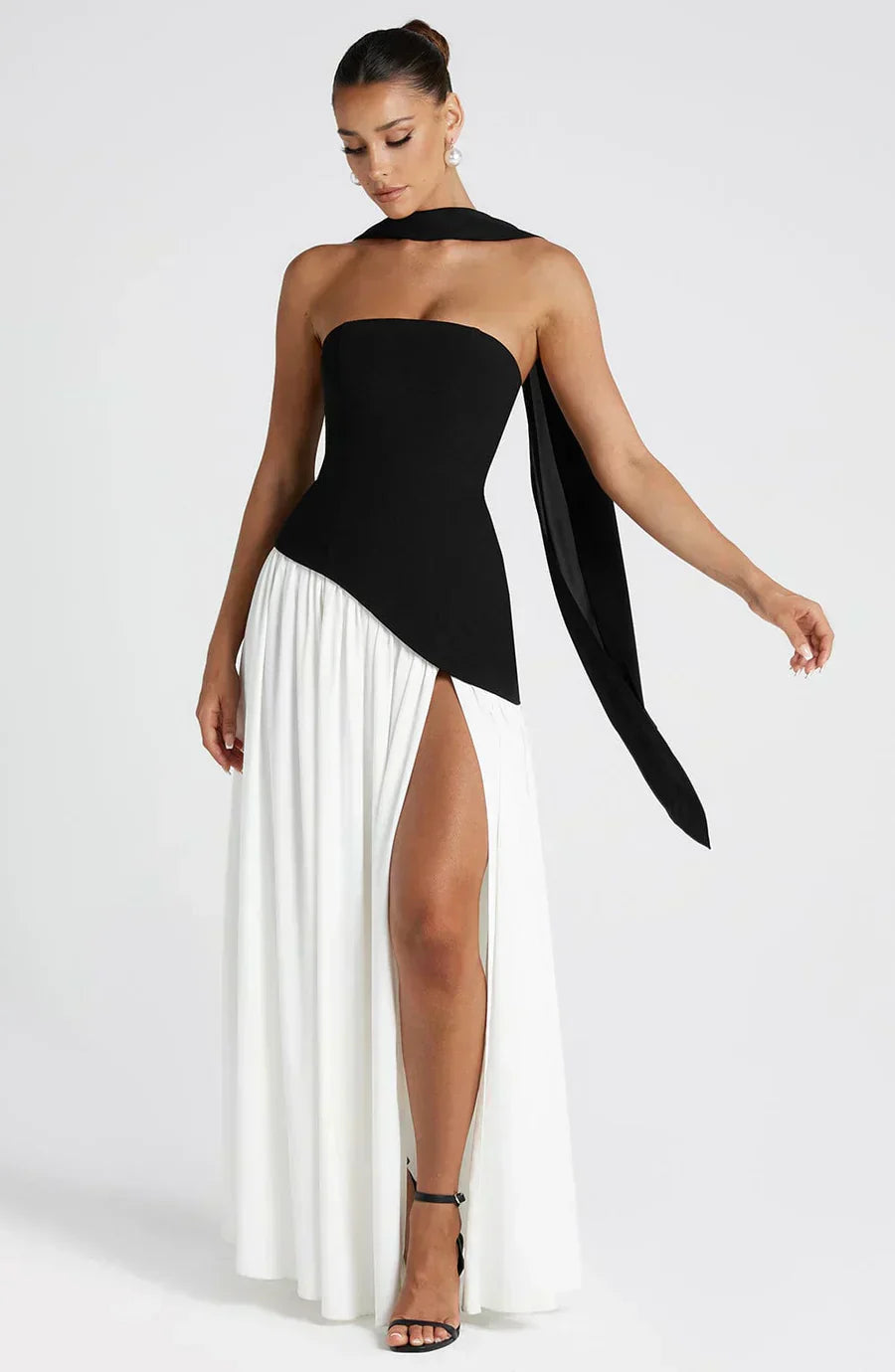 Women's Maxi Dress Asymmetric High Slit