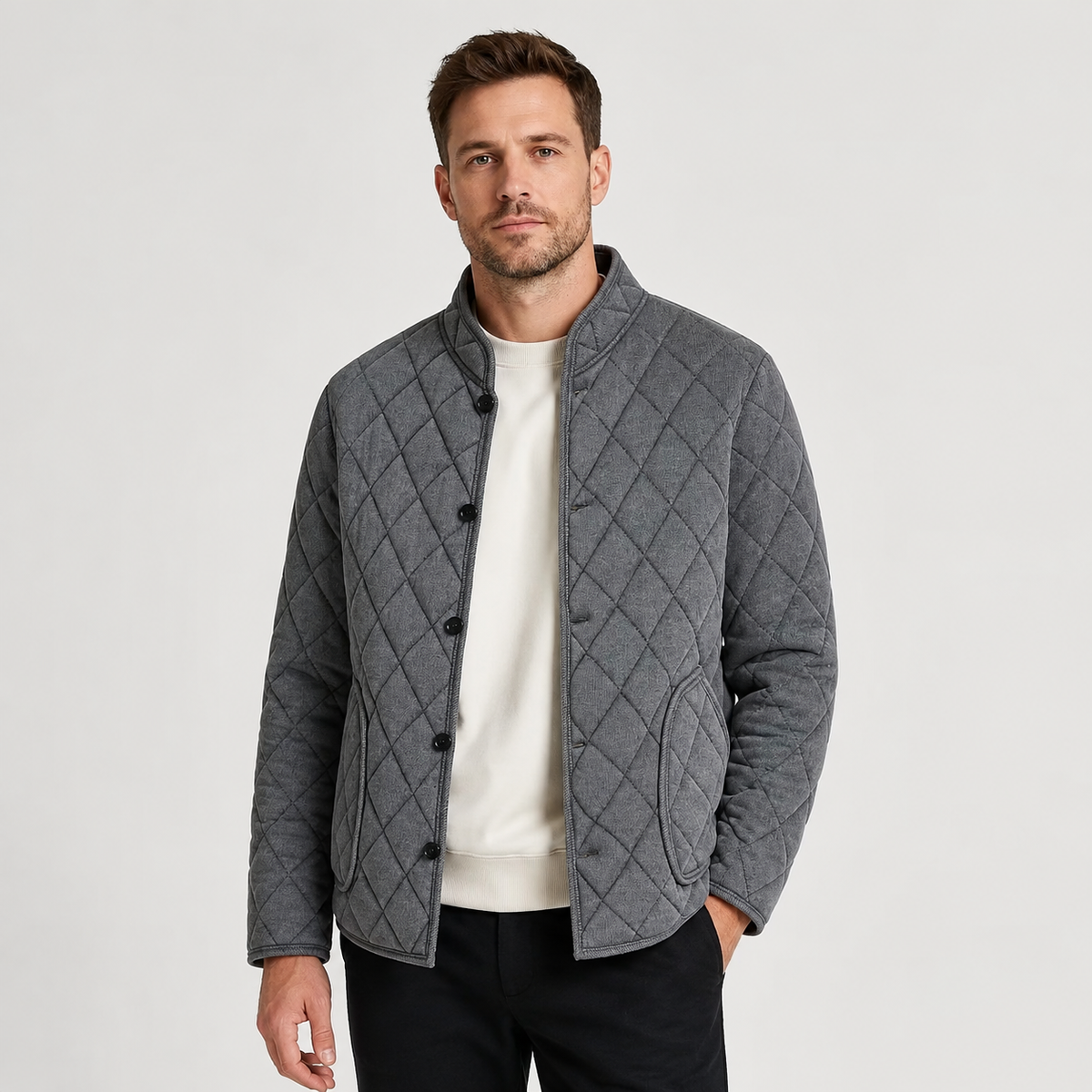 Montviro | Men's Winter Padded Jacket - Warm Quilted Stand Collar Coat