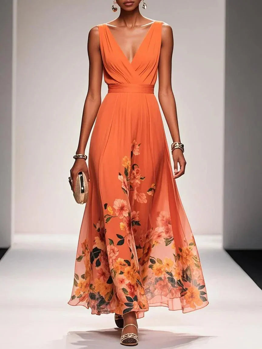 Women's Floral A-Line Wedding Guest Dress