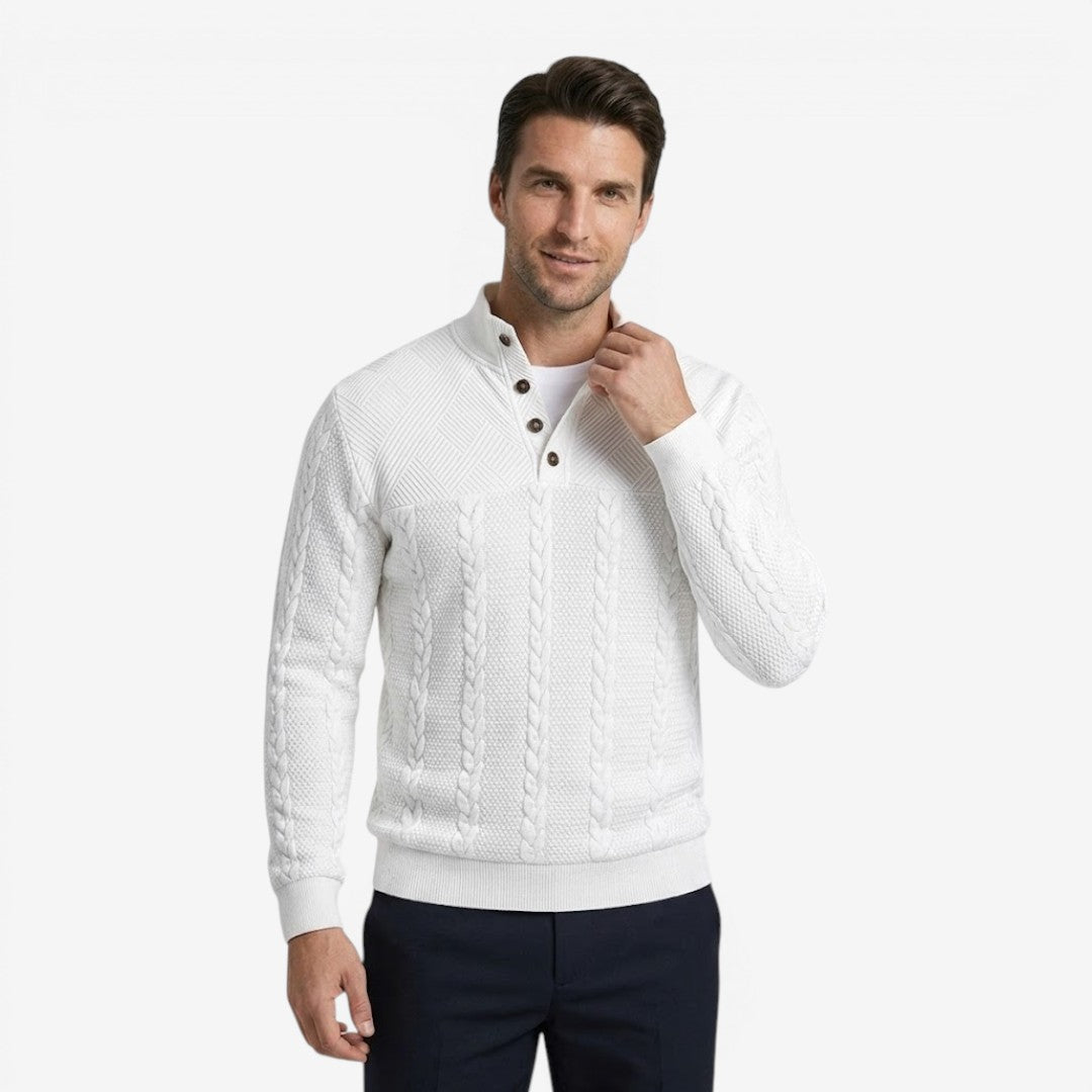 Jorvalore | Men's Jacquard Knit Jumper Soft Warm Everyday