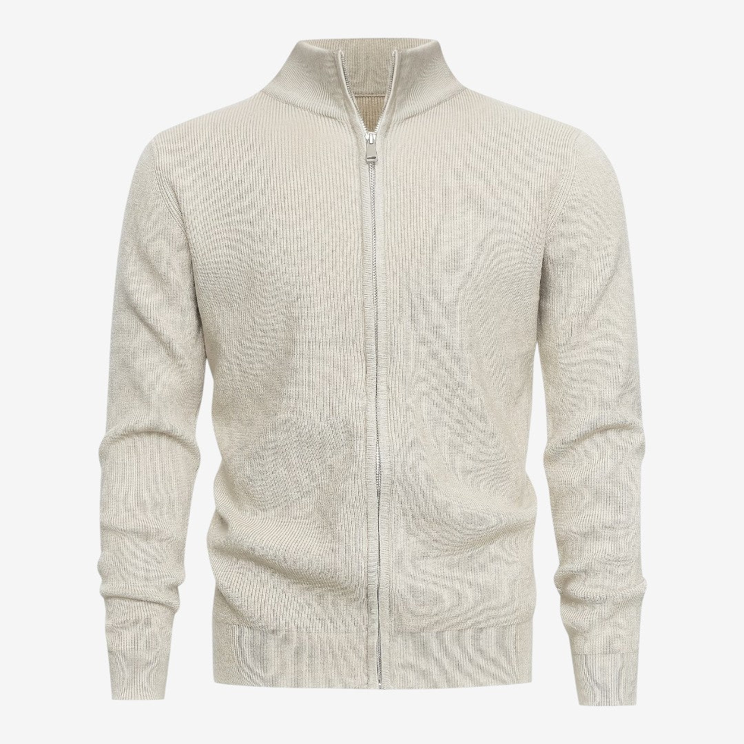 Jorvalore | Men's Luxury Full Zip Knit Cardigan for Winter
