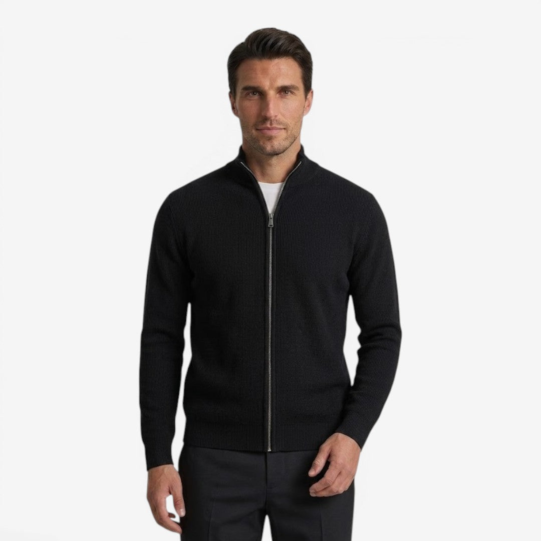 Jorvalore | Men's Luxury Full Zip Knit Cardigan for Winter