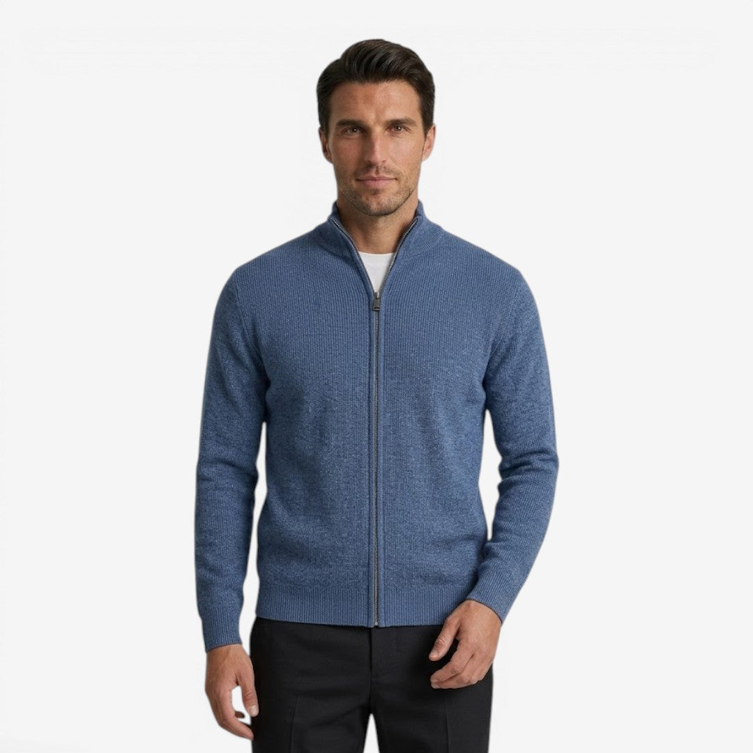 Jorvalore | Men's Luxury Full Zip Knit Cardigan for Winter