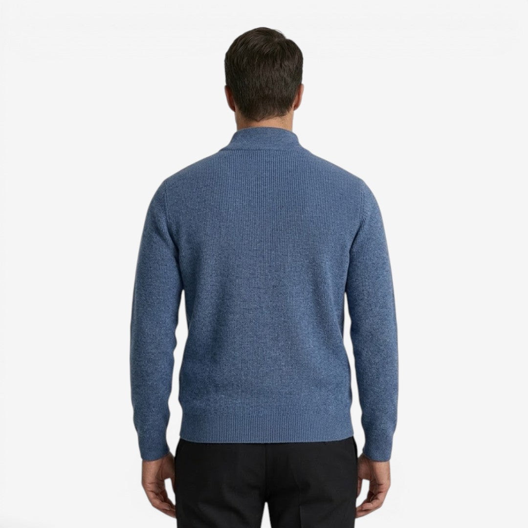 Jorvalore | Men's Luxury Full Zip Knit Cardigan for Winter