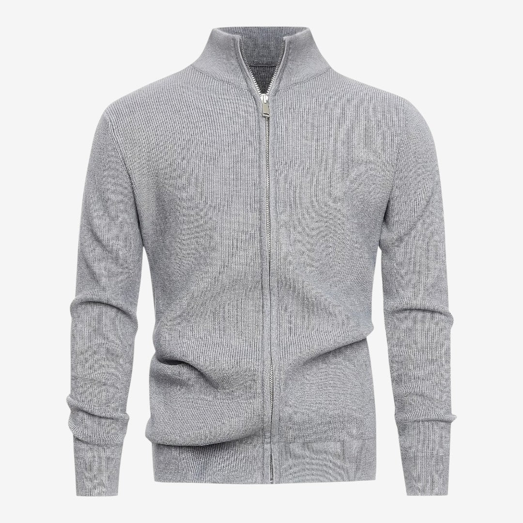 Jorvalore | Men's Luxury Full Zip Knit Cardigan for Winter