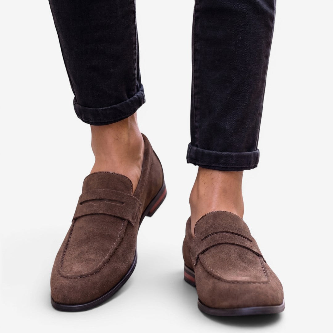 Jorvalore | Men’s Suede Loafers Comfortable Slip-On Shoes for Weddings
